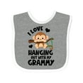thumbnail image 1 of Inktastic Monkey I Love Hanging out with My Grammy Boys or Girls Baby Bib, 1 of 4