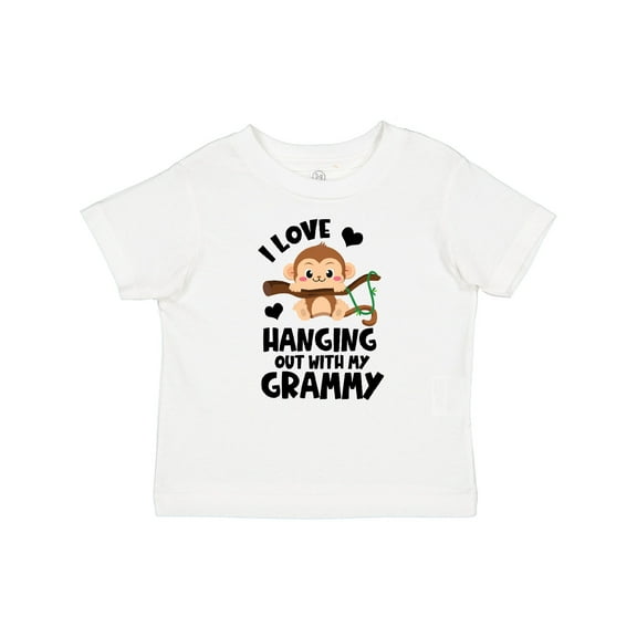 Inktastic Monkey I Love Hanging out with My Grammy Boys or Girls Baby T-Shirt
