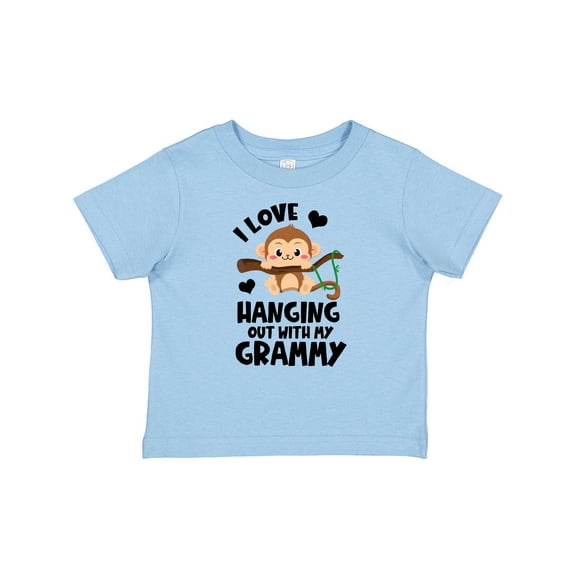Inktastic Monkey I Love Hanging out with My Grammy Boys or Girls Baby T-Shirt