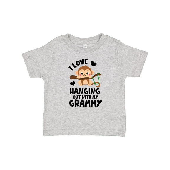 Inktastic Monkey I Love Hanging out with My Grammy Boys or Girls Baby T-Shirt