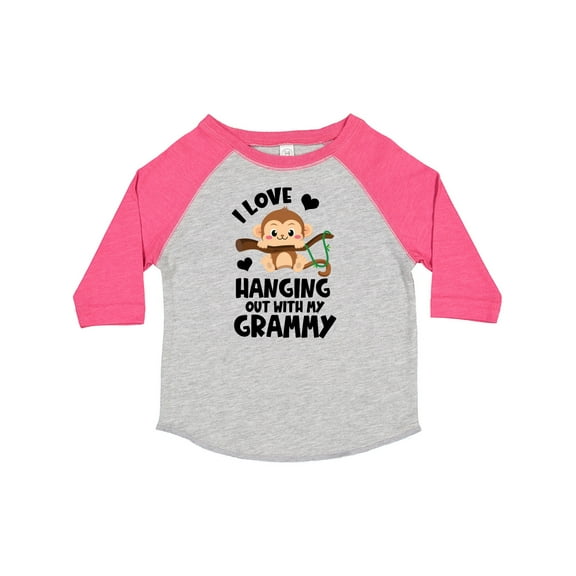 Inktastic Monkey I Love Hanging out with My Grammy Boys or Girls Toddler T-Shirt
