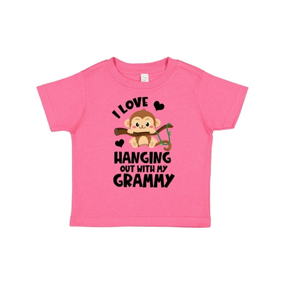 Inktastic Monkey I Love Hanging out with My Grammy Boys or Girls Toddler T-Shirt