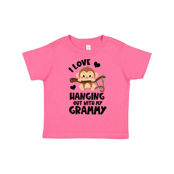 Inktastic Monkey I Love Hanging out with My Grammy Boys or Girls Toddler T-Shirt