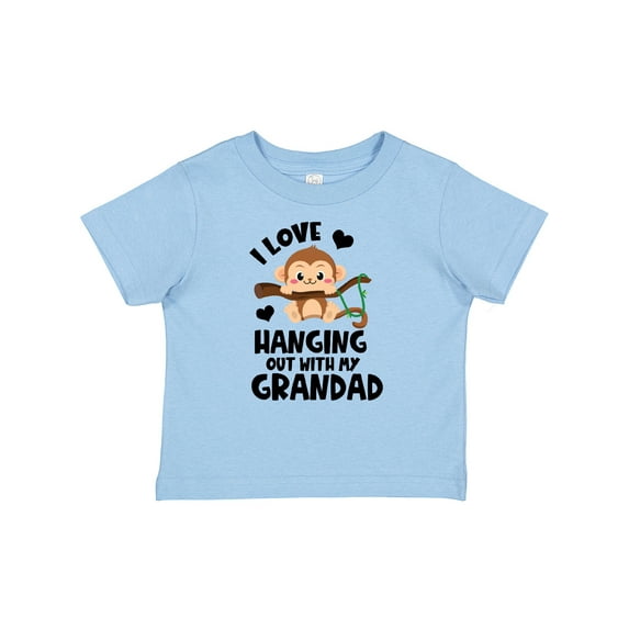 Inktastic Monkey I Love Hanging out with My Grandad Boys or Girls Baby T-Shirt