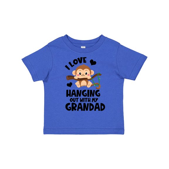 Inktastic Monkey I Love Hanging out with My Grandad Boys or Girls Toddler T-Shirt