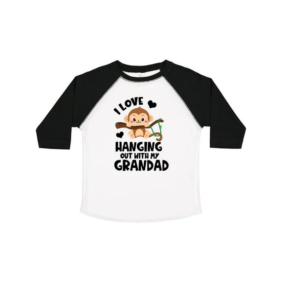 Inktastic Monkey I Love Hanging out with My Grandad Boys or Girls Toddler T-Shirt