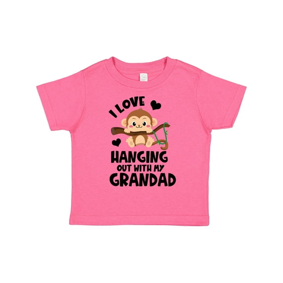 Inktastic Monkey I Love Hanging out with My Grandad Boys or Girls Toddler T-Shirt