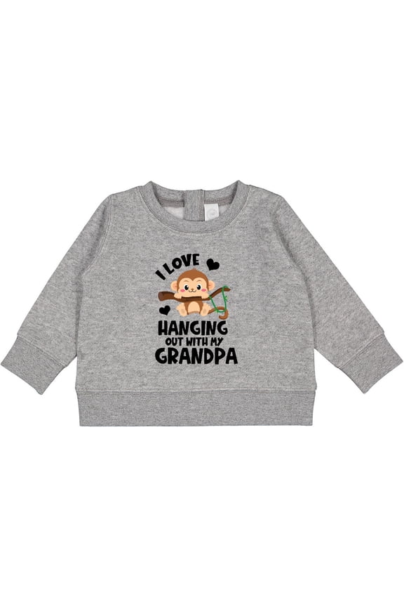 Monkey I Love Hanging out with My Grandpa Baby Sweatshirt