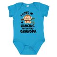 thumbnail image 1 of Inktastic Monkey I Love Hanging out with My Grandpa Boys or Girls Baby Bodysuit, 1 of 5