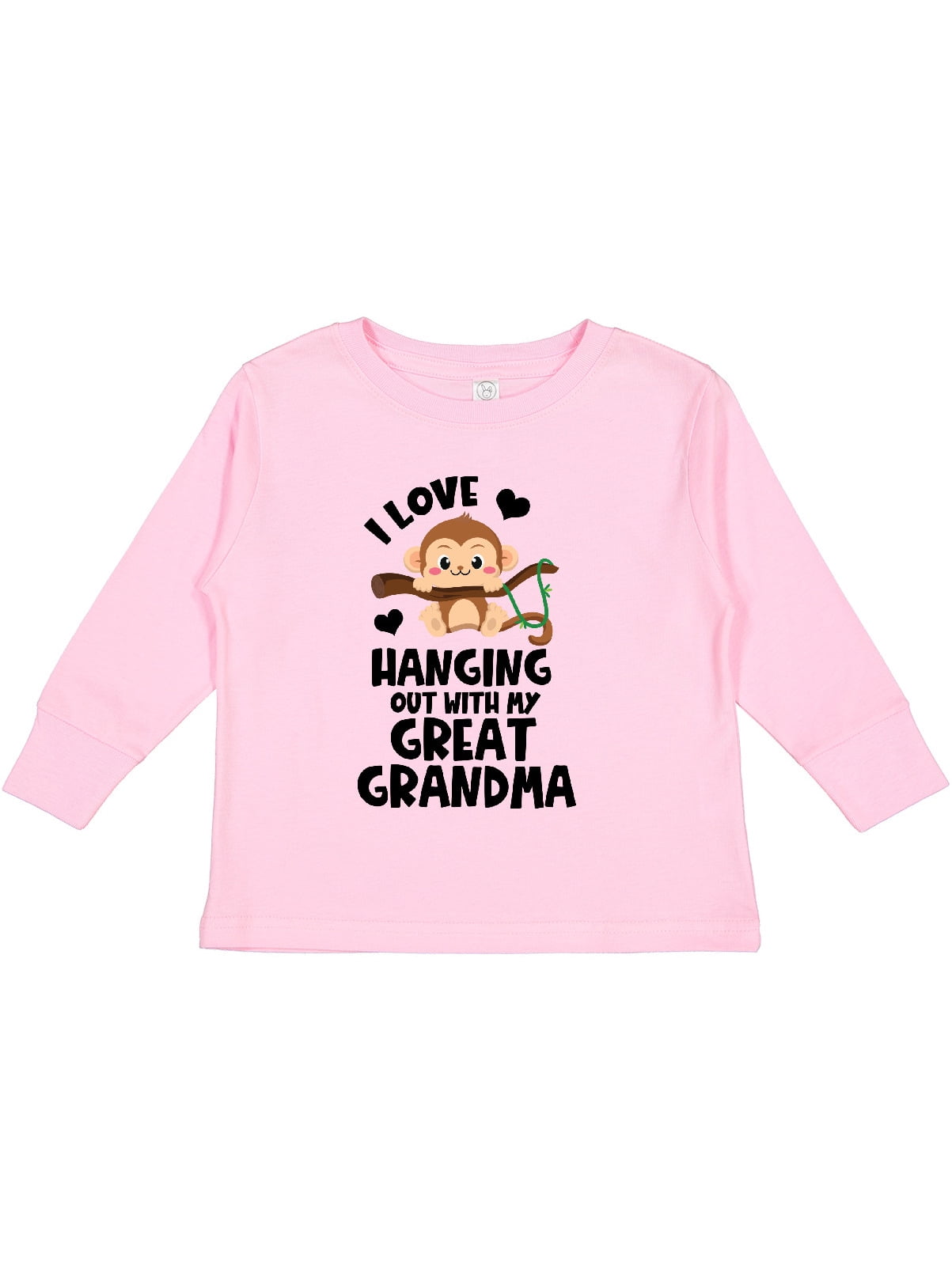 Inktastic Monkey I Love Hanging out with My Great Grandma Boys or Girls  Long Sleeve Toddler T-Shirt - Walmart.com