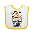 thumbnail image 1 of Inktastic Monkey I Love Hanging out with My Nana Boys or Girls Baby Bib, 1 of 4