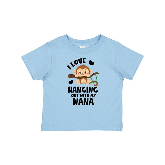 Inktastic Monkey I Love Hanging out with My Nana Boys or Girls Baby T-Shirt