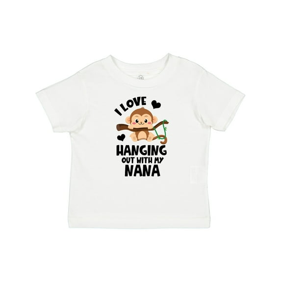 Inktastic Monkey I Love Hanging out with My Nana Boys or Girls Baby T-Shirt