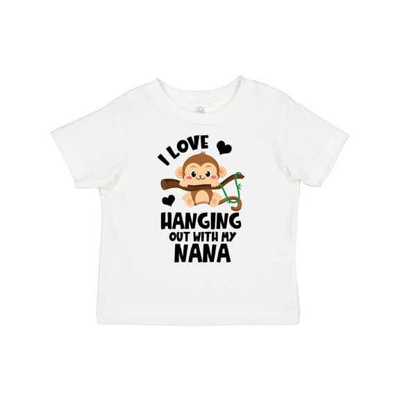 Inktastic Monkey I Love Hanging out with My Nana Boys or Girls Toddler T-Shirt