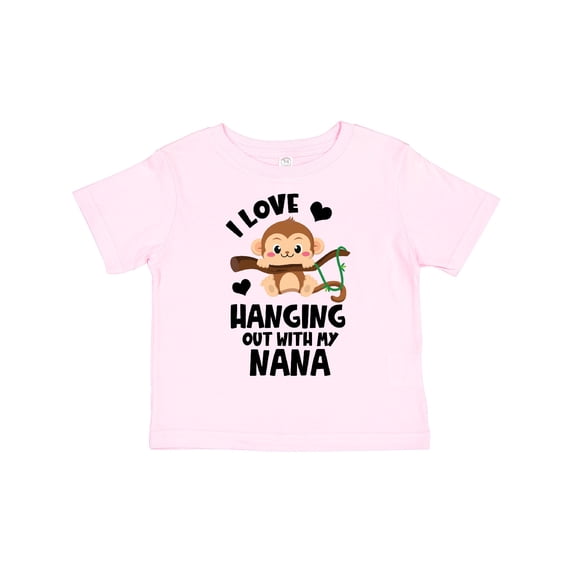 Inktastic Monkey I Love Hanging out with My Nana Boys or Girls Toddler T-Shirt