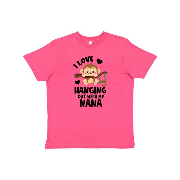 Inktastic Monkey I Love Hanging out with My Nana Youth T-Shirt