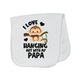 thumbnail image 1 of Inktastic Monkey I Love Hanging out with My Papa Baby Burp Cloth, 1 of 3