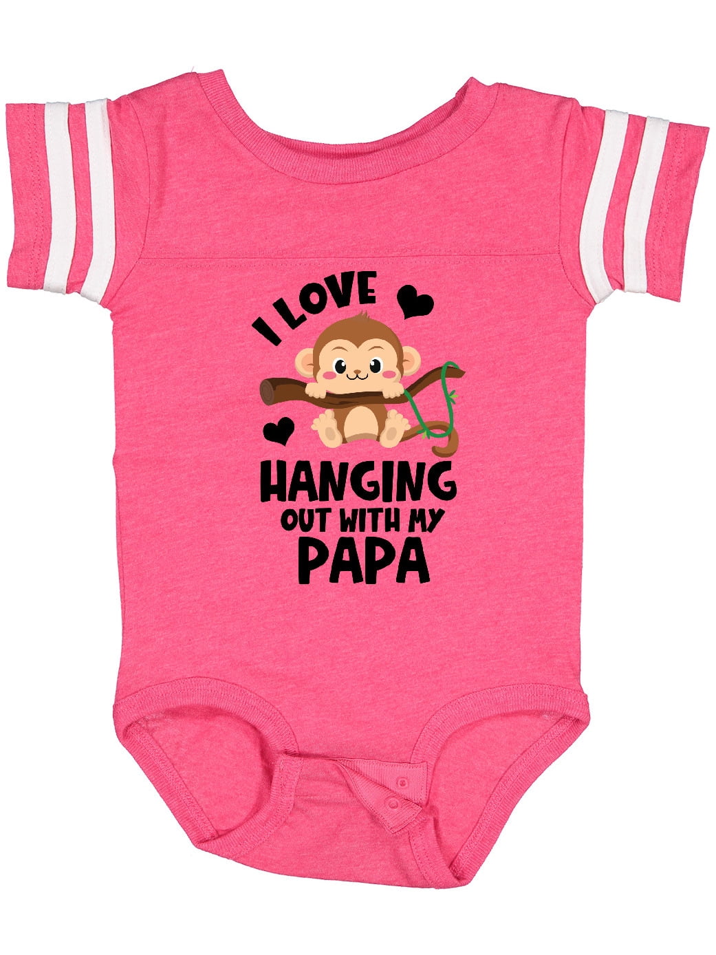 Inktastic Monkey I Love Hanging out with My Papa Boys or Girls Baby Bodysuit