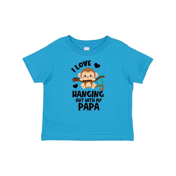 Inktastic Monkey I Love Hanging out with My Papa Boys or Girls Baby T-Shirt