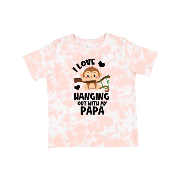 Inktastic Monkey I Love Hanging out with My Papa Boys or Girls Toddler T-Shirt