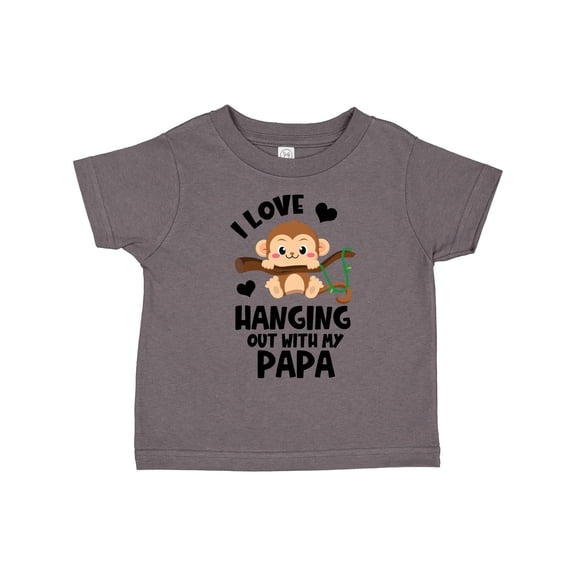 Inktastic Monkey I Love Hanging out with My Papa Boys or Girls Toddler T-Shirt