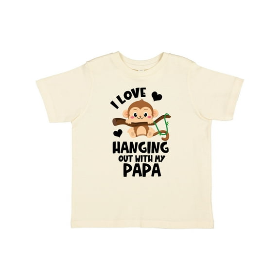 Inktastic Monkey I Love Hanging out with My Papa Boys or Girls Toddler T-Shirt