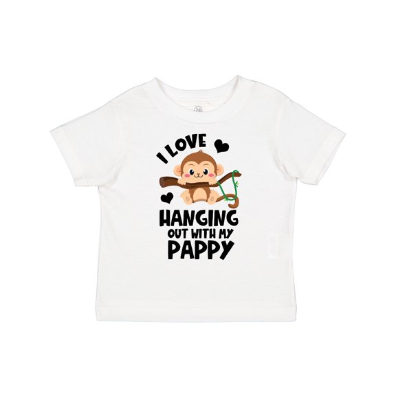 Inktastic Monkey I Love Hanging out with My Pappy Boys or Girls Toddler T-Shirt