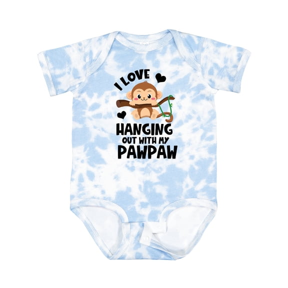 Inktastic Monkey I Love Hanging out with My Pawpaw Boys or Girls Baby Bodysuit