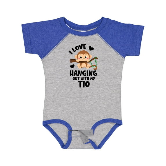 Inktastic Monkey I Love Hanging out with My Tio Boys or Girls Baby Bodysuit