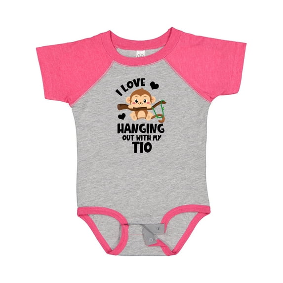 Inktastic Monkey I Love Hanging out with My Tio Boys or Girls Baby Bodysuit
