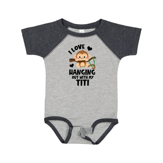 Inktastic Monkey I Love Hanging out with My Titi Boys or Girls Baby Bodysuit