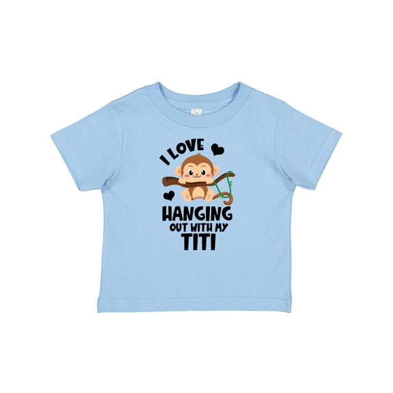 Inktastic Monkey I Love Hanging out with My Titi Boys or Girls Baby T-Shirt