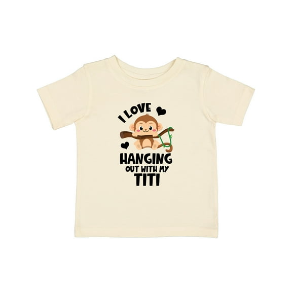 Inktastic Monkey I Love Hanging out with My Titi Boys or Girls Baby T-Shirt