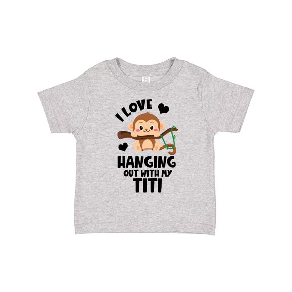Inktastic Monkey I Love Hanging out with My Titi Boys or Girls Toddler T-Shirt