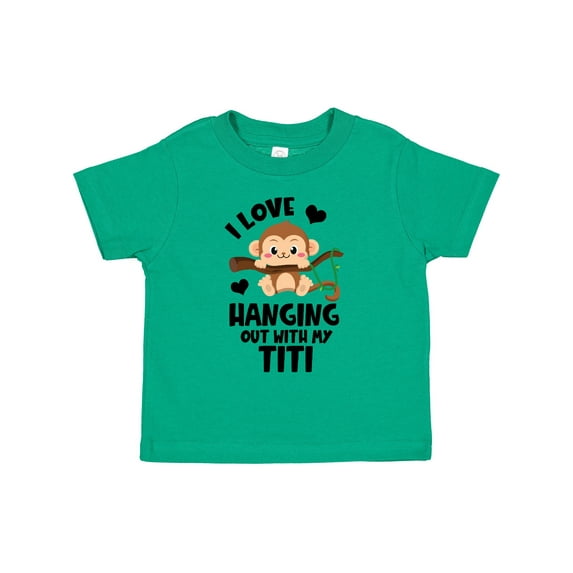 Inktastic Monkey I Love Hanging out with My Titi Boys or Girls Toddler T-Shirt