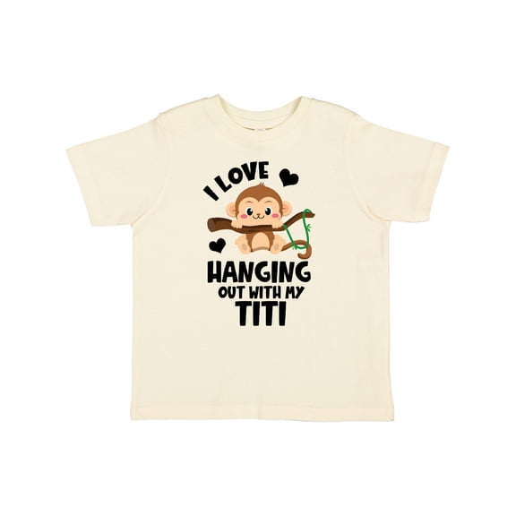 Inktastic Monkey I Love Hanging out with My Titi Boys or Girls Toddler T-Shirt