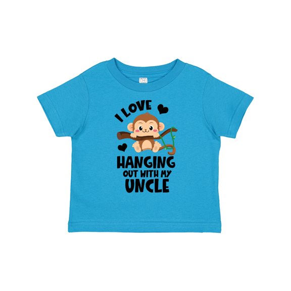 Inktastic Monkey I Love Hanging out with My Uncle Boys or Girls Toddler T-Shirt