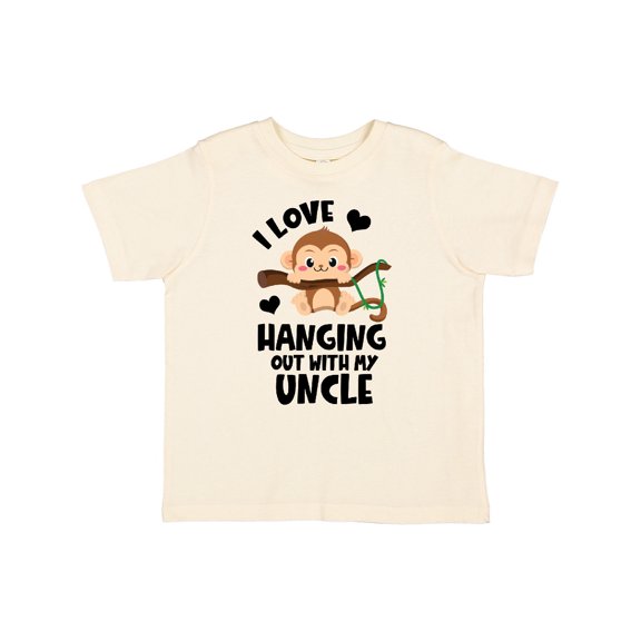 Inktastic Monkey I Love Hanging out with My Uncle Boys or Girls Toddler T-Shirt