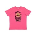 thumbnail image 1 of Inktastic Monkey I Love Hanging out with My Uncle Youth T-Shirt, 1 of 5