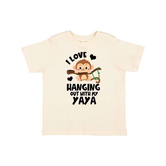 Inktastic Monkey I Love Hanging out with My Yaya Boys or Girls Toddler T-Shirt