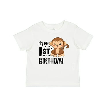 Inktastic Monkey Its My 1st Birthday Boys or Girls Baby T-Shirt