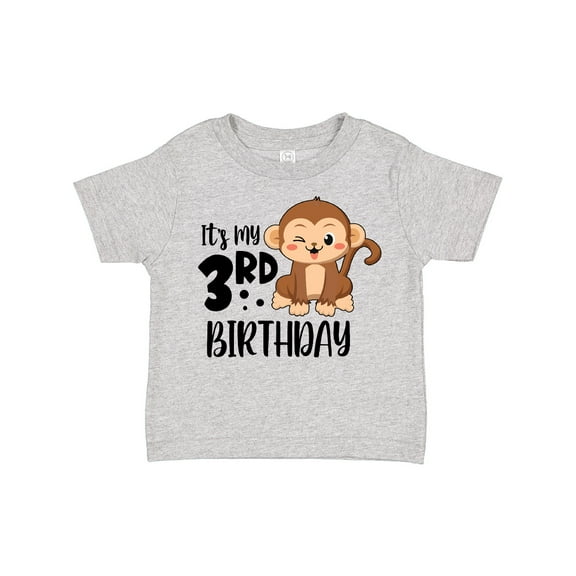 Inktastic Monkey Its My 3rd Birthday Boys or Girls Toddler T-Shirt