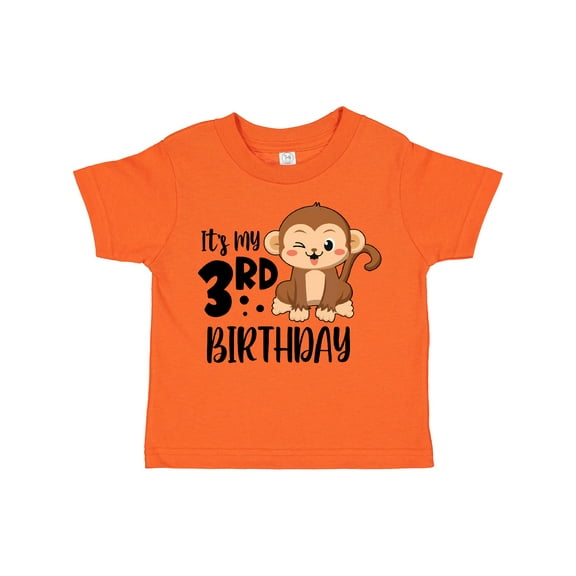 Inktastic Monkey Its My 3rd Birthday Boys or Girls Toddler T-Shirt