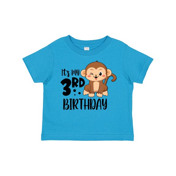 Inktastic Monkey Its My 3rd Birthday Boys or Girls Toddler T-Shirt