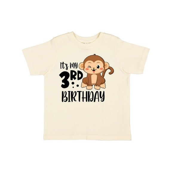 Inktastic Monkey Its My 3rd Birthday Boys or Girls Toddler T-Shirt