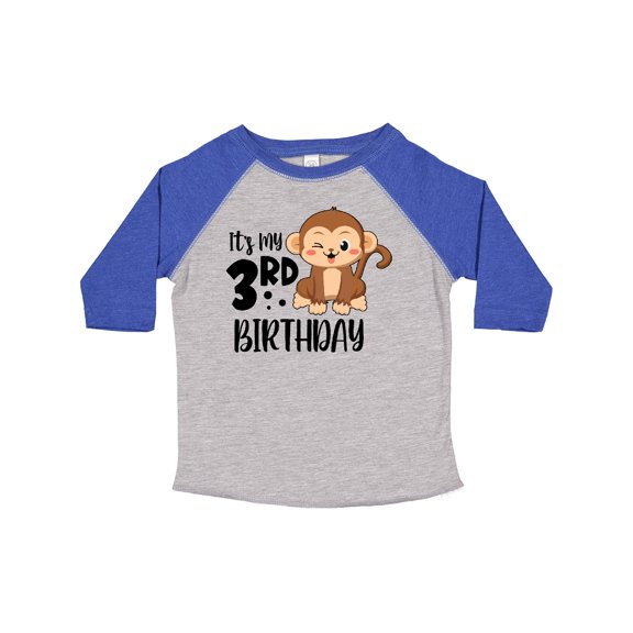 Inktastic Monkey Its My 3rd Birthday Boys or Girls Toddler T-Shirt