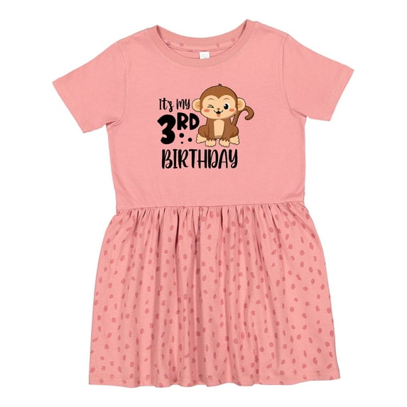 Inktastic Monkey Its My 3rd Birthday Girls Toddler Dress