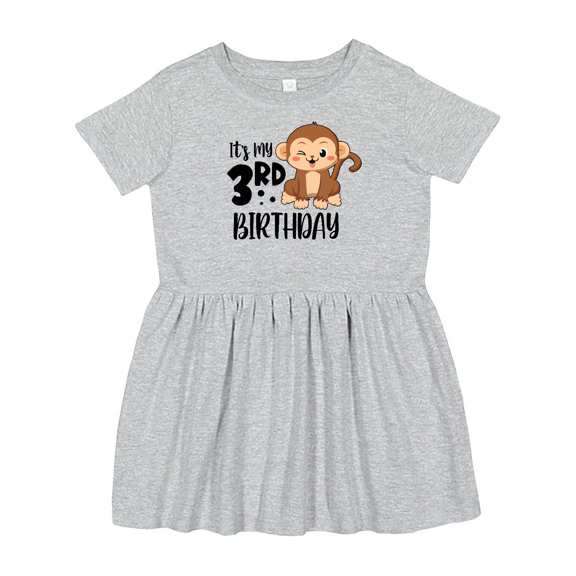 Inktastic Monkey Its My 3rd Birthday Girls Toddler Dress