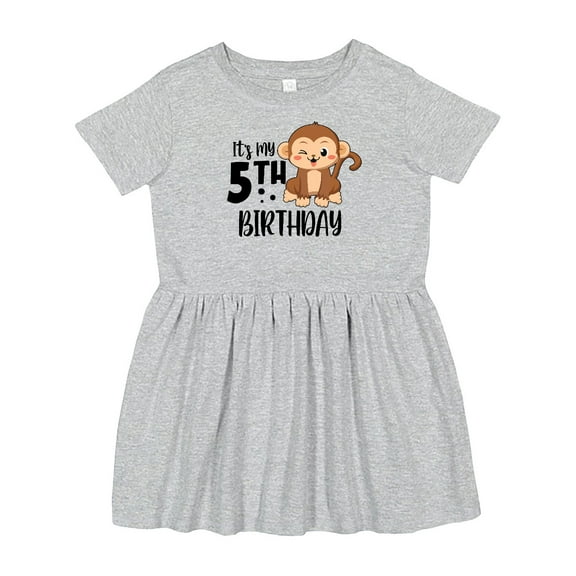 Inktastic Monkey Its My 5th Birthday Girls Toddler Dress