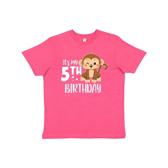 Inktastic Monkey Its My 5th Birthday Youth T-Shirt